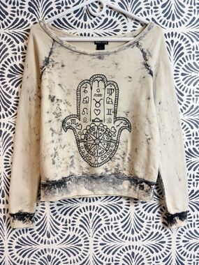 Wet Seal Hamsa Pullover Sweatshirt